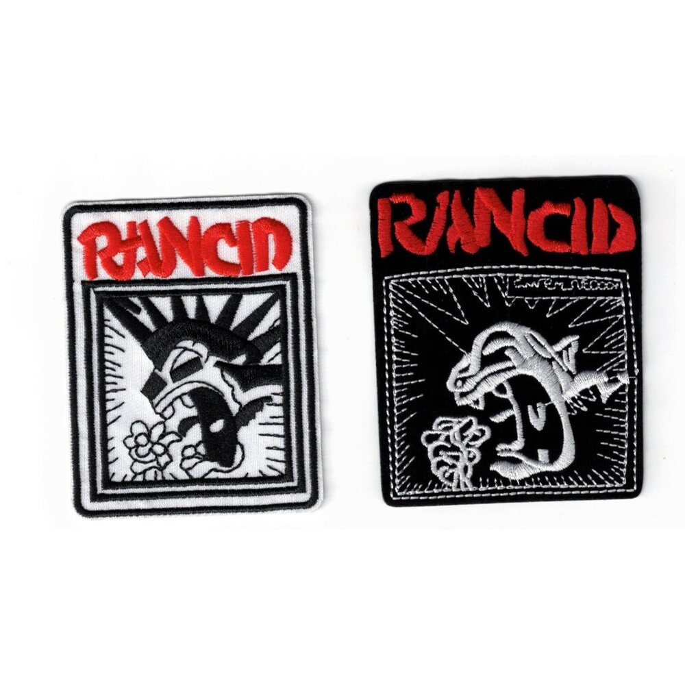 (2) Rancid Rock Band Punk Music 3.5x2.5in Embroidered Iron-on Patch